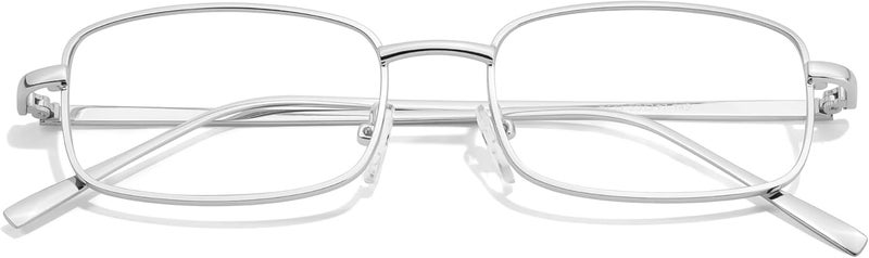 HASFOX Store ® Metal Rectangle Eyewear Frames Clear Lens Fake Glasses Non Prescription, Y2K Style & Office-Siren Aesthetic E8733 - Image 1